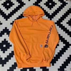 Orange Carhartt K288 Hoodie | Loose Fit Midweight Logo Sleeve
